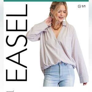 Easel Light Gray Women's Blouse